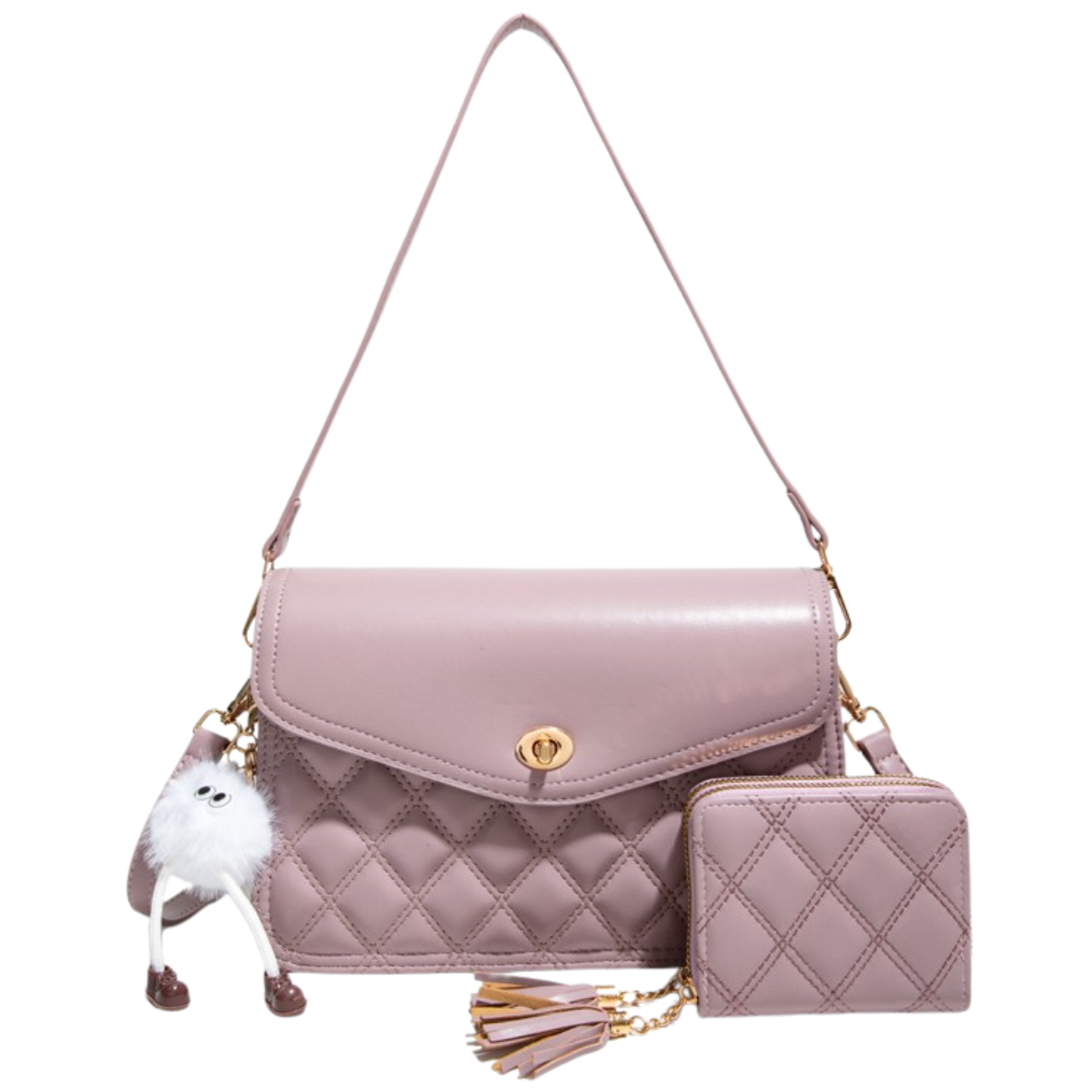 Quilted Handbag with Complimentary Wallet