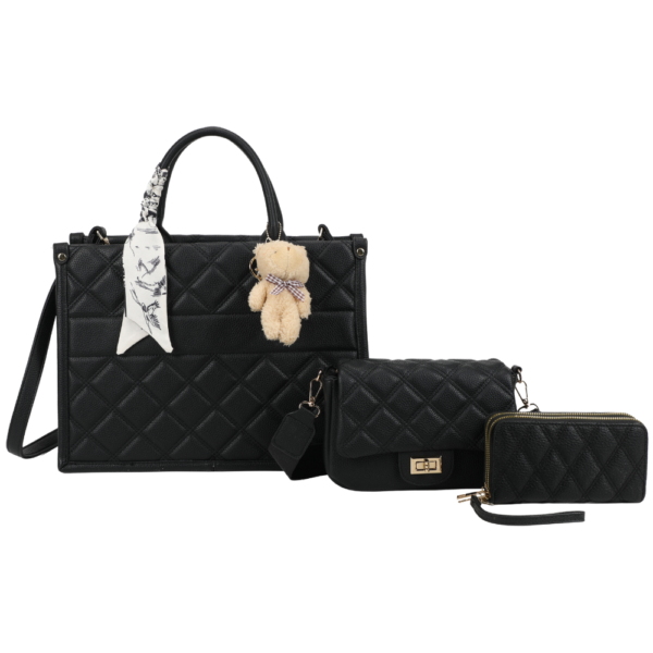 Stormy 3- Piece Quilted Handbag Set