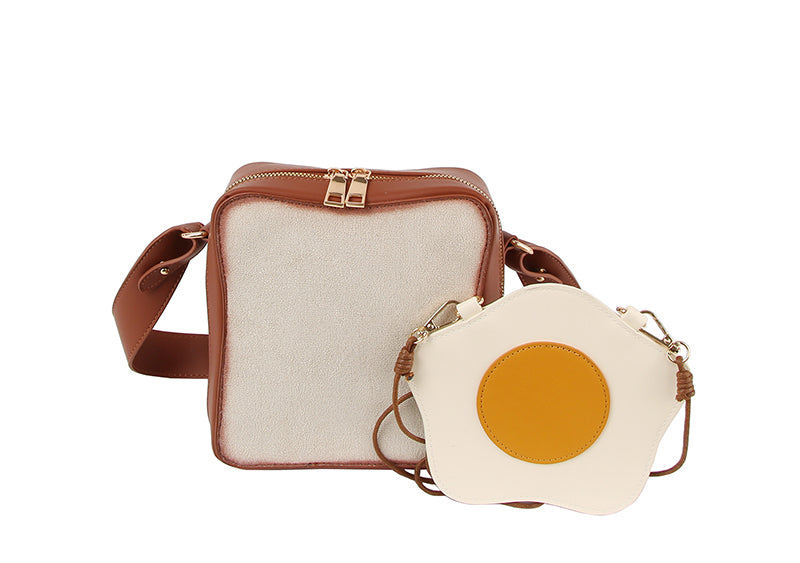 Novelty Bread & Egg Crossbody
