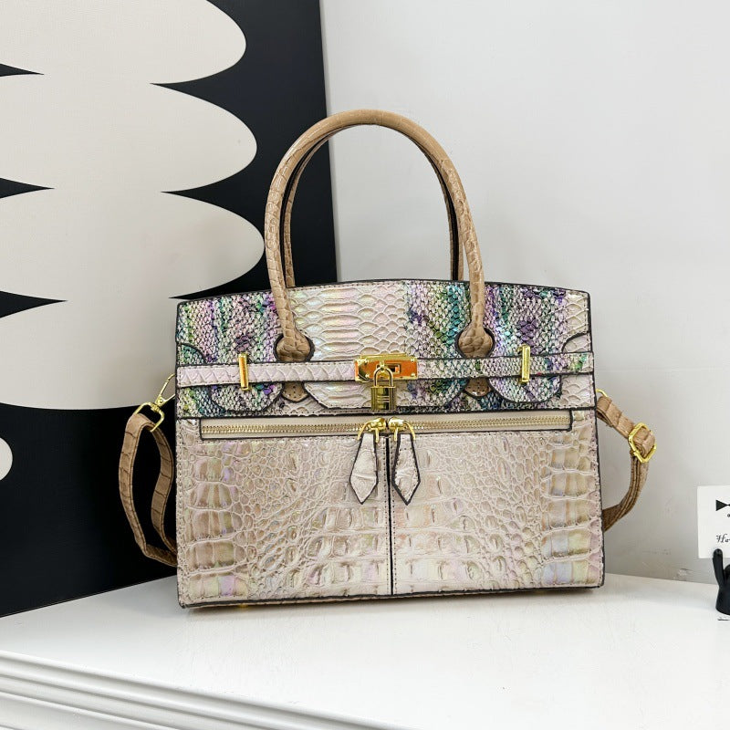 Blanche Padlock Multi Tone Satchel