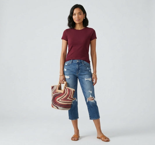 Natural Jute Tote Handbag