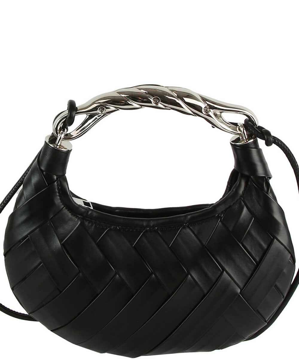Weaved Crescent Handbag