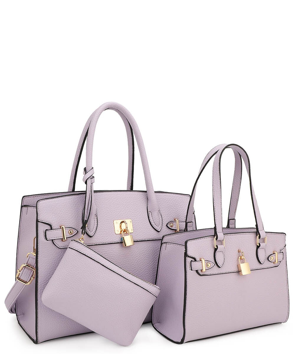 Lilac Key Designer Tote Set