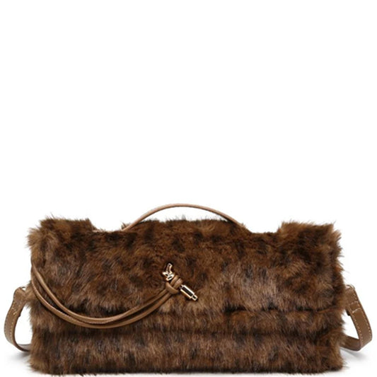 Leo Faux Fur Clutch/Crossbody