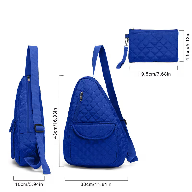 Nylon Sling Bag with Wallet/Wristlet