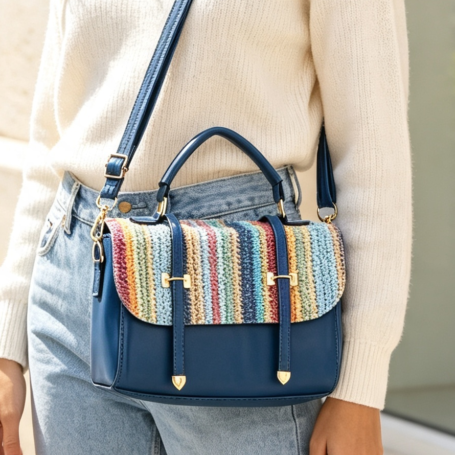 Woven Textured Crossbody