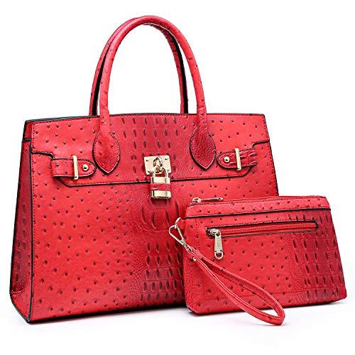 Rose Handbag & Matching Clutch