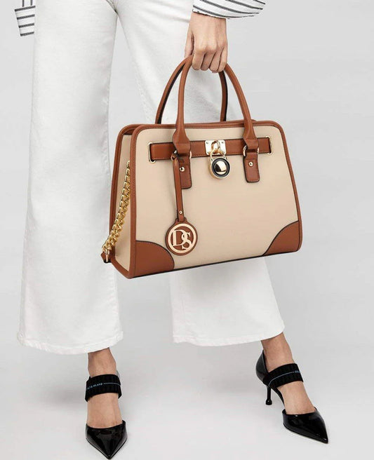 Alice Two-Tone Handbag with Matching Wallet