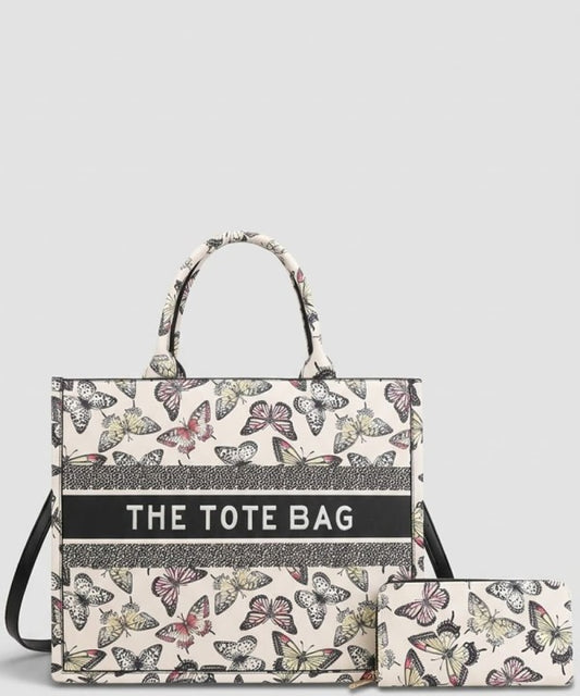 Butterfly Tote with Complimentary Wallet