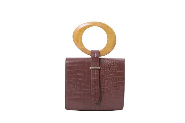 Wooden Handle Handbag