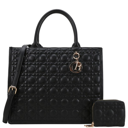 Betsy Quilted Tote Bag with Complimentary Wallet