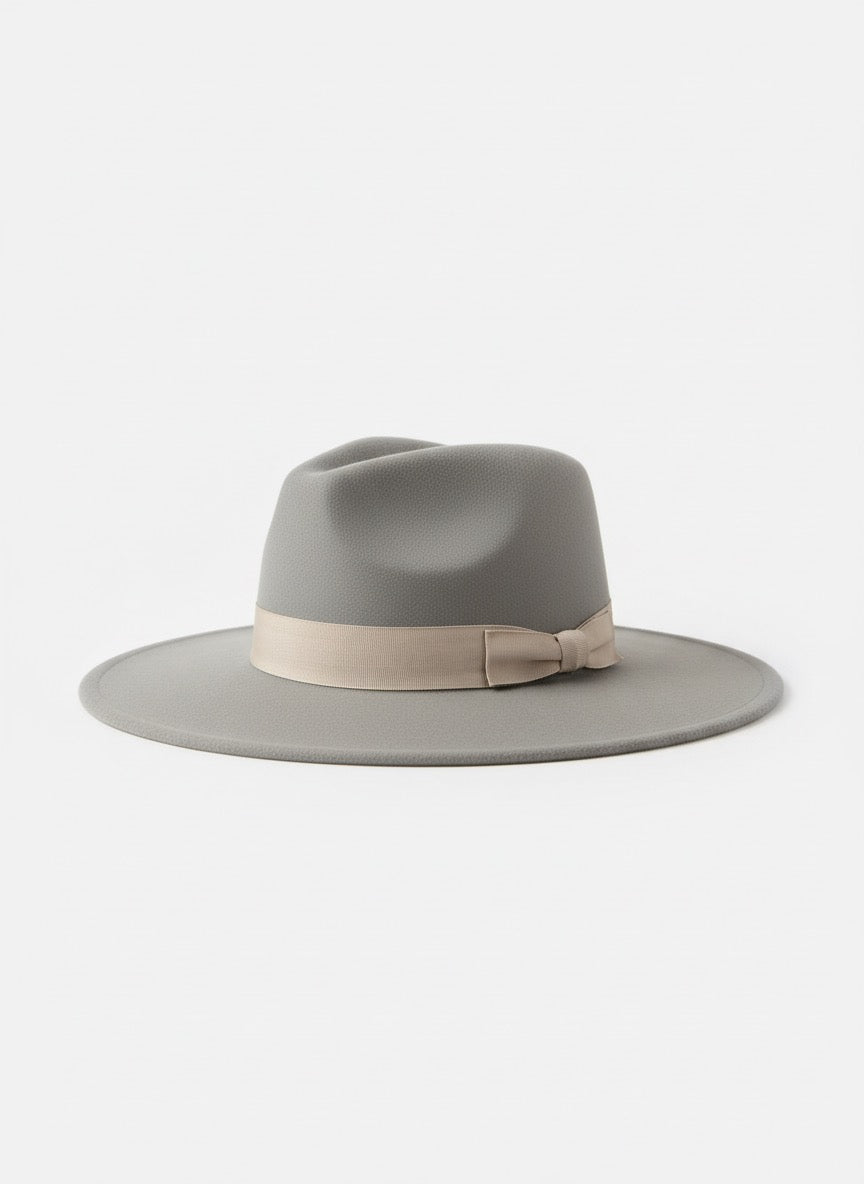 Unisex Ribbon Wide Brim Fedora