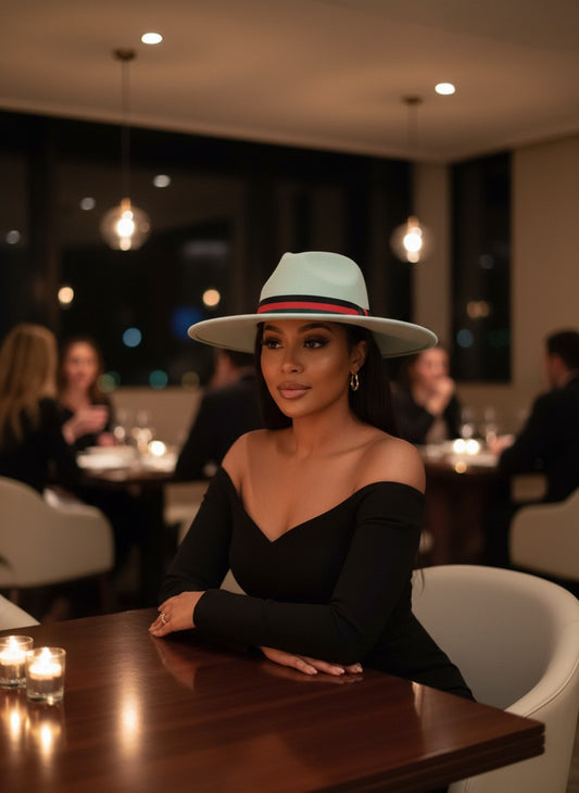 Designer Ribbon Fedora Hat