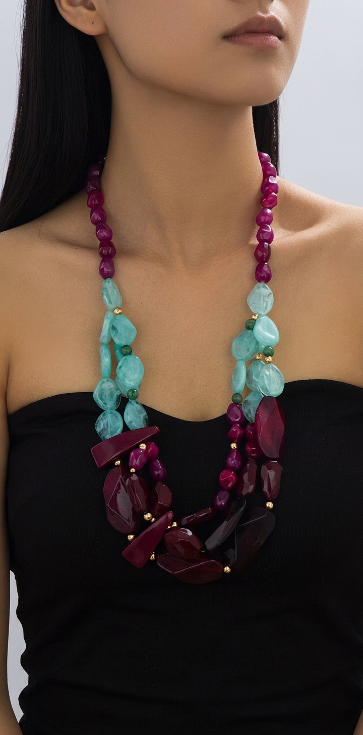 Multi-layer Resin Necklace