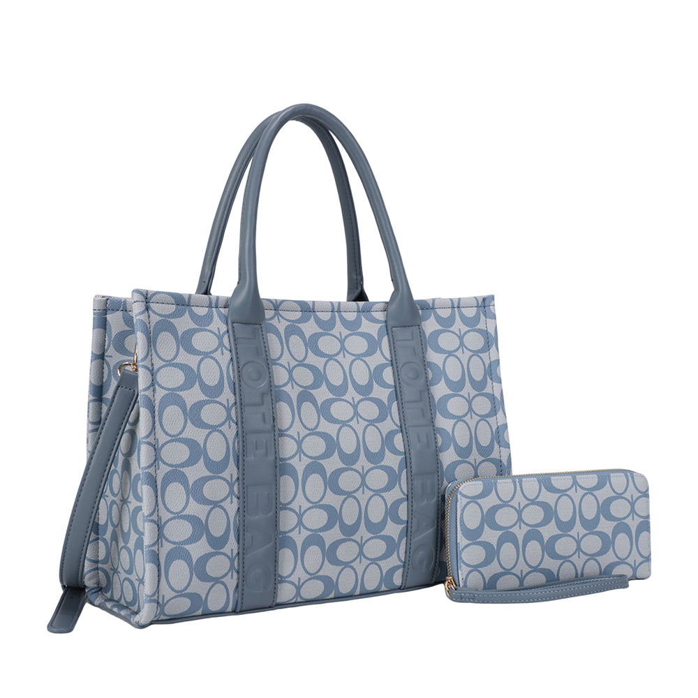 Monogram Tote Bags with Wallet