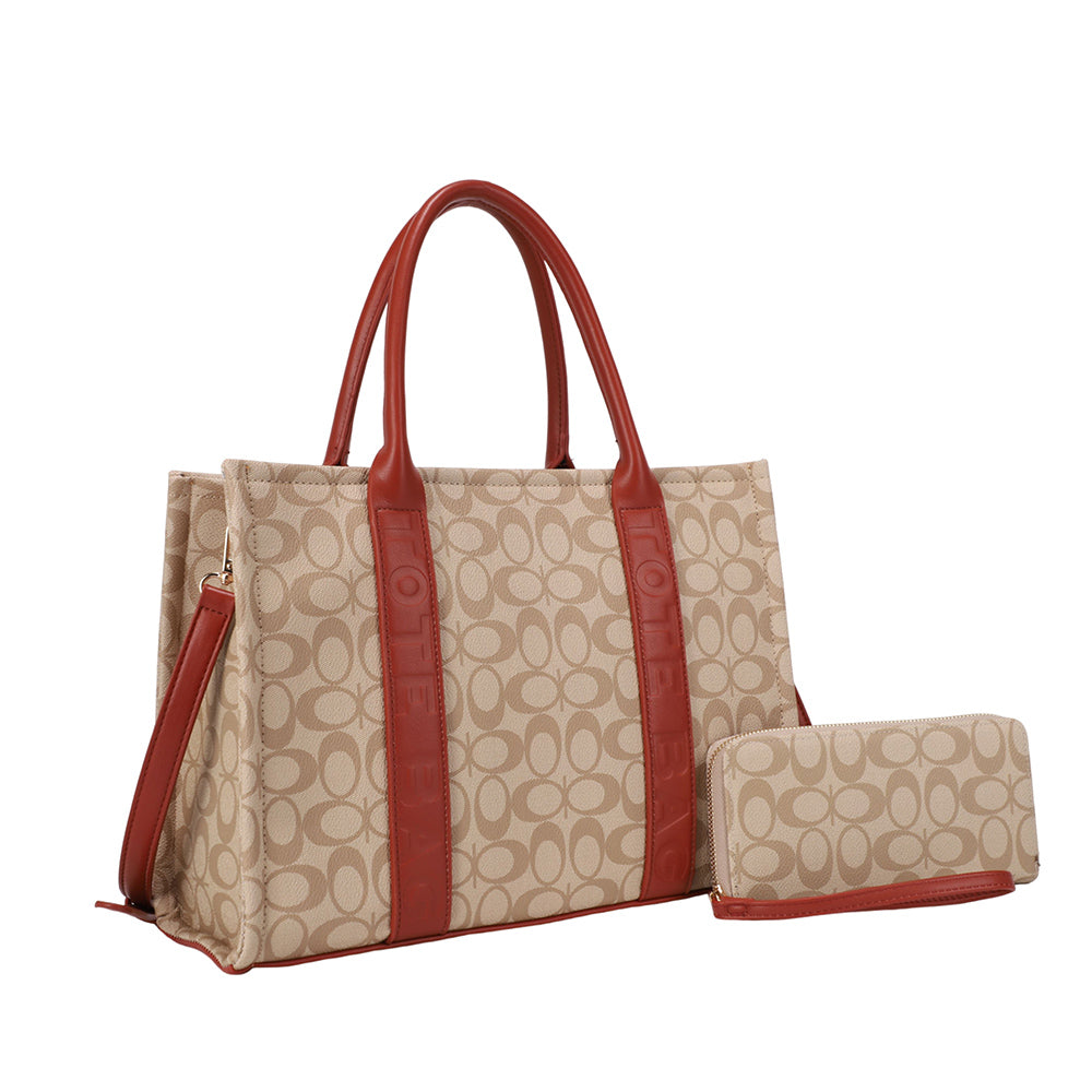 Monogram Tote Bags with Wallet