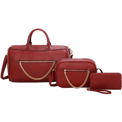 Zurah Chain Shoulder Bag 3 Piece Set