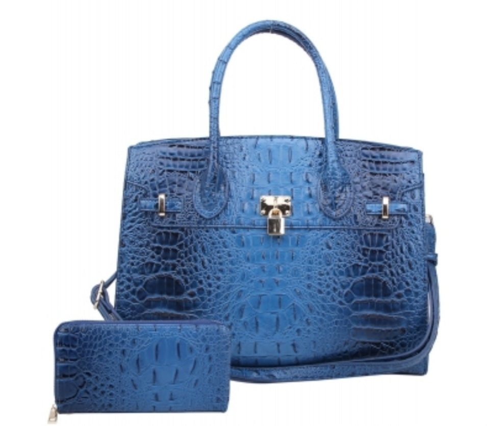 Sea Satchel Handbag & Wallet Set