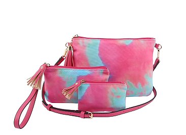 Airbrush Tie-dye Canvas Crossbody Bag