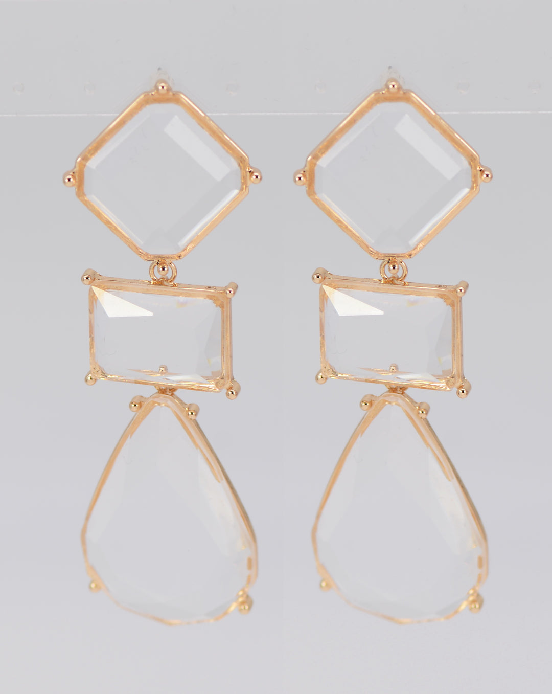 GEOMETRIC STONE EARRINGS